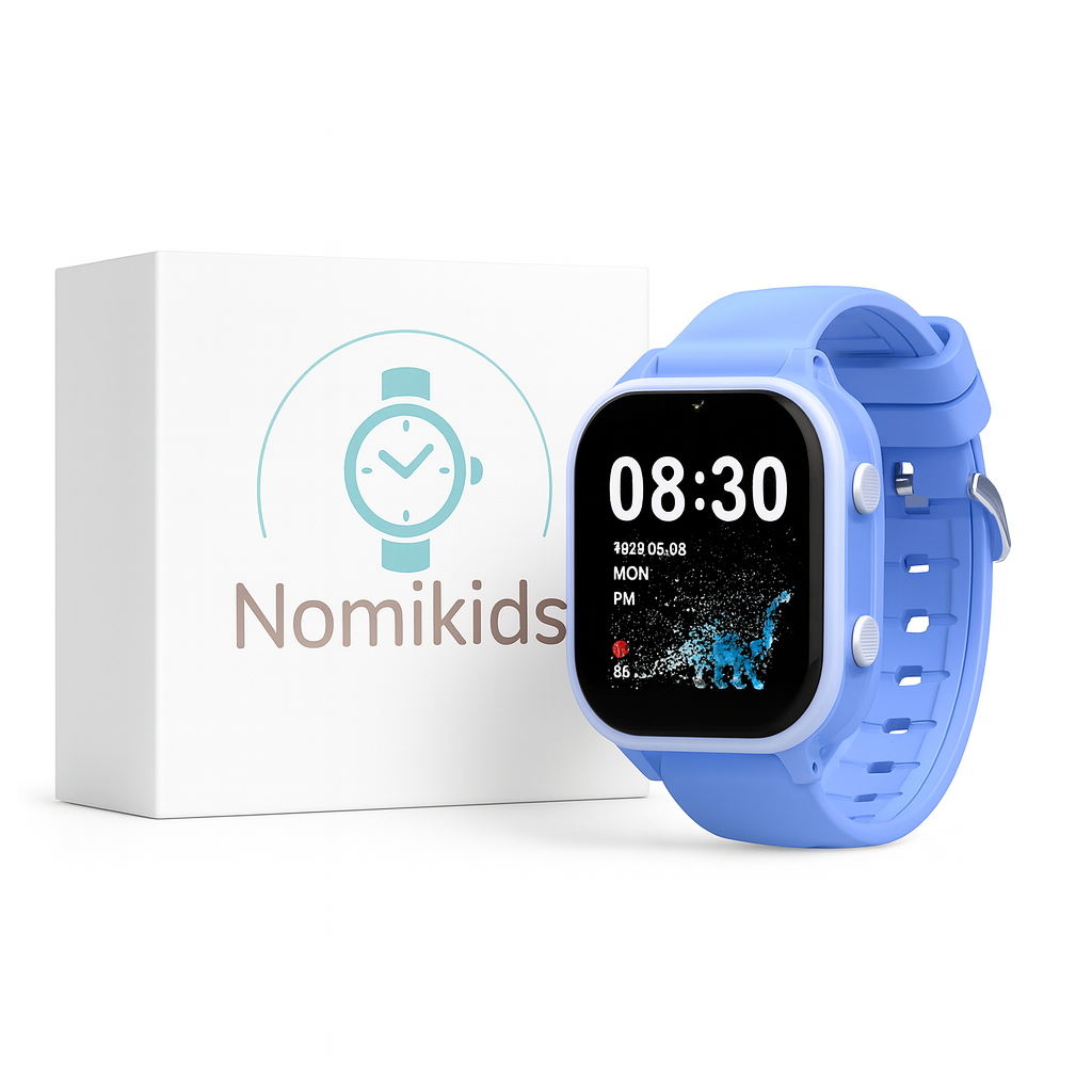 Nomikids Max – Montre connectée enfant 4G avec GPS+WiFi, appel vidéo, déverrouillage facial et suivi en temps réel